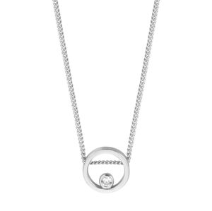 ESPRIT stříbrný náhrdelník kruh se zirkonem ESNL00741140