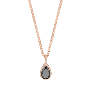 ESPRIT stříbrný náhrdelník s černým zirkonem ESNL01601242
