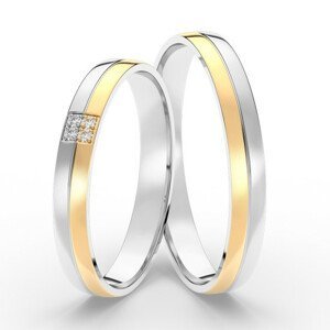 SOFIA zlatý pánský snubní prsten ML65-60/DK4-2-3MBI