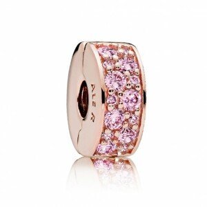 PANDORA pozlacený korálek Růžová zářivá elegance 781817PCZ