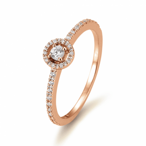SOFIA DIAMONDS Prsten 14 k růžové zlato s diamanty 0,22 ct BE41/05800-R