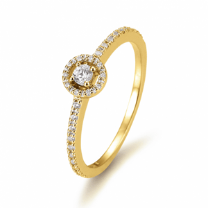 SOFIA DIAMONDS Prsten 14 k žluté zlato s diamanty 0,22 ct BE41/05800-Y
