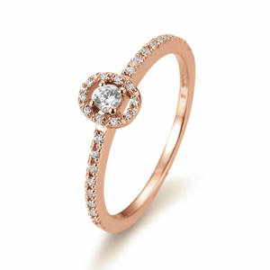 SOFIA DIAMONDS Prsten 14 k růžové zlato s diamanty 0,22 ct BE41/05801-R