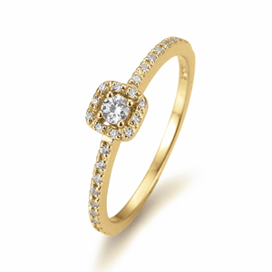 SOFIA DIAMONDS Prsten 14 k žluté zlato s diamanty 0,22 ct BE41/05802-Y