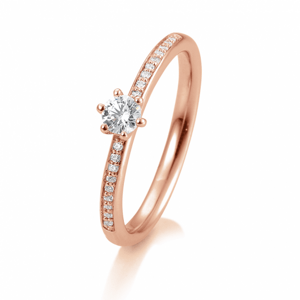 SOFIA DIAMONDS Prsten 14 k růžové zlato s diamanty 0,29 ct BE41/05805-R