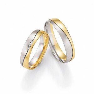 HONEYMOON zlaté snubní prsteny 66/43050-045WG+66/43060-045WG