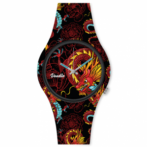 DOODLE unisex hodinky Red Dragon DODR003