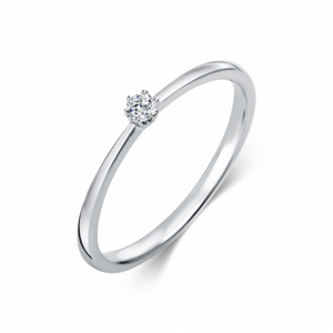 SOFIA DIAMONDS zlatý zásnubní prsten s diamantem 0,05 ct DIA1C476W4