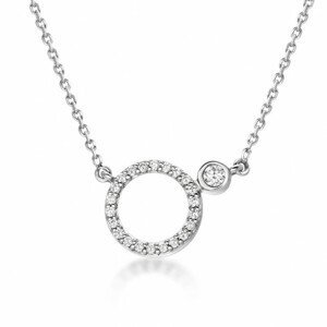 SOFIA zlatý náhrdelník s kruhem a zirkonem GEMCS28441-17
