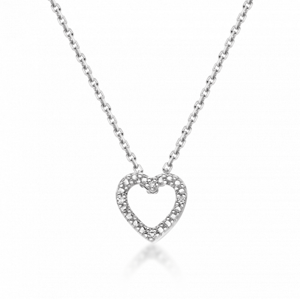 SOFIA DIAMONDS zlatý náhrdelník se srdcem a diamanty 0,14 ct GEMCS27436-28