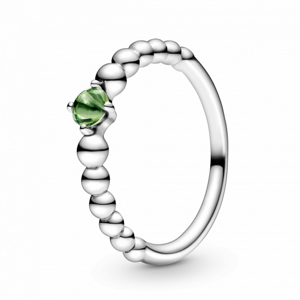 PANDORA prsten s křišťálem zelené barvy 198867C10