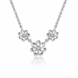 SOFIA stříbrný náhrdelník květiny AEAN0589Z/R