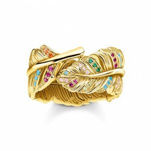 THOMAS SABO prsten Feather gold TR2284-488-7
