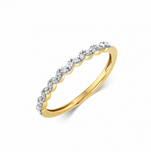 SOFIA zlatý prsten se zirkony AUBFLX04B0P-ZY