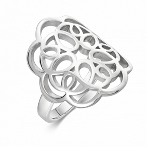 SOFIA stříbrný prsten s ornamentálním květem AUSBNE0ZZ0P-00