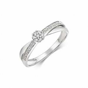 SOFIA DIAMONDS zlatý zásnubní prsten s diamanty 0,08 ct GEMBG24816-13