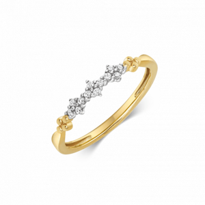 SOFIA zlatý prsten s kytičkami AUBFMI04B0P-ZY
