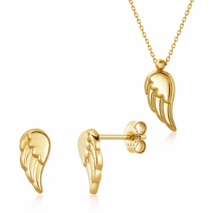 SOFIA zlatý set náhrdelník a náušnice AG10029-BO-CA-14KYG+10029-PRE2-14KYG