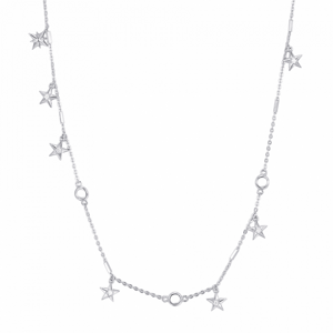 ROSATO stříbrný náhrdelník s hvězdami RORZC029