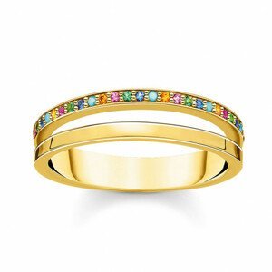 THOMAS SABO prsten Ring double colored stones gold TR2316-488-7