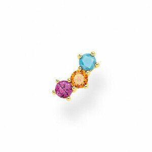 THOMAS SABO kusová náušnice Colourful stones gold H2132-488-7
