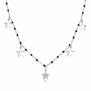 SOFIA stříbrný náhrdelník s hvězdičkami IS035CT022