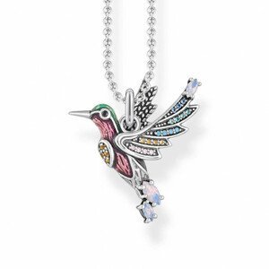 THOMAS SABO náhrdelník Colourful hummingbird silver KE1969-340-7-L42v
