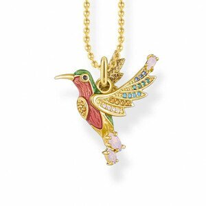THOMAS SABO náhrdelník Colourful hummingbird gold KE1969-471-7-L42v
