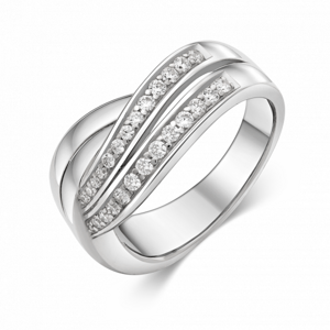 SOFIA stříbrný prsten se zirkony ANSR100027CZ1
