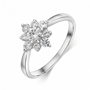 SOFIA stříbrný prsten květ se zirkony DOZBVA-RZA-ZW