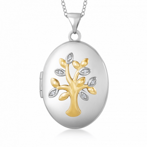 SOFIA stříbrný medailon strom života HNP40880-BLU