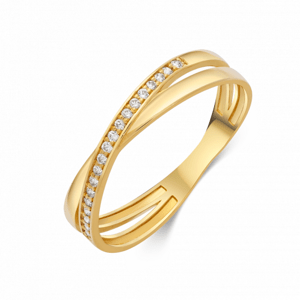 SOFIA zlatý prsten se zirkony AG9310-S-14KYG