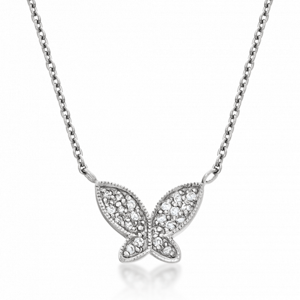 SOFIA stříbrný náhrdelník s motýlem CONZB90109