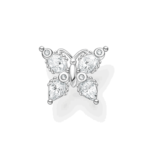THOMAS SABO kusová náušnice Butterfly white stones H2195-051-14