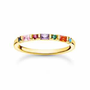 THOMAS SABO prsten Ring colourful stones gold TR2348-488-7