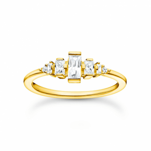 THOMAS SABO prsten Vintage white stones gold TR2347-414-14