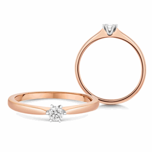 SOFIA DIAMONDS zlatý zásnubní prsten s diamantem 0,10 ct UDRG47226R-H-I1