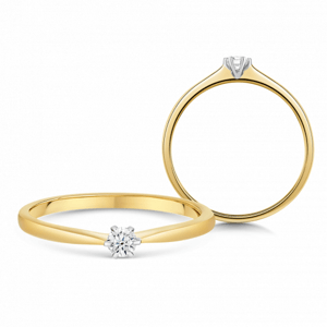 SOFIA DIAMONDS zlatý zásnubní prsten s diamantem 0,075 ct UDRG46872Y-H-I1