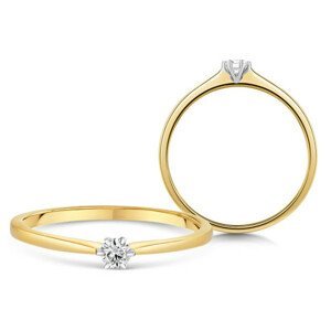 SOFIA DIAMONDS zlatý zásnubní prsten s diamantem 0,20 ct UDRG46874Y-H-I1