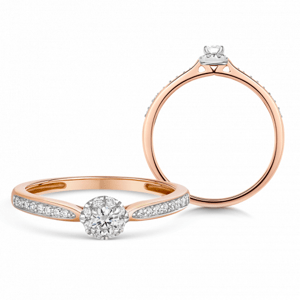SOFIA DIAMONDS zlatý zásnubní prsten s diamantem 0,23 ct UDRG48708R-H-I1