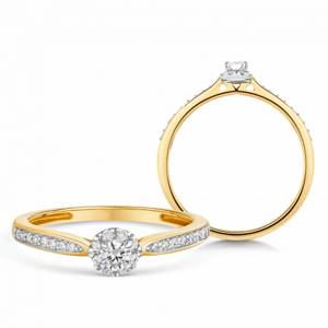 SOFIA DIAMONDS zlatý zásnubní prsten s diamantem 0,23 ct UDRG48708Y-H-I1