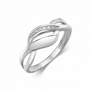 SOFIA stříbrný propletený prsten se zirkony DOZJJP-RDA-8H