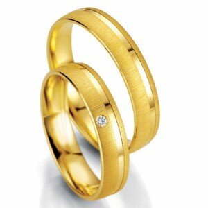 Breuning zlaté snubní prsteny BR48/07003YG+BR48/07004YG