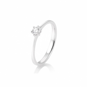 SOFIA DIAMONDS prsten z bílého zlata s diamantem 0,15 ct BE41/82143-W