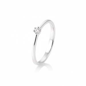SOFIA DIAMONDS prsten z bílého zlata s diamantem 0,05 ct BE41/85770-W