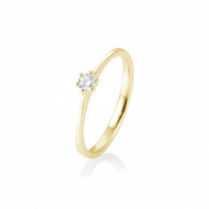 SOFIA DIAMONDS prsten ze žlutého zlata s diamantem 0,10 ct BE41/82144-Y