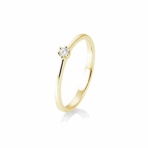 SOFIA DIAMONDS prsten ze žlutého zlata s diamantem 0,05 ct BE41/85770-Y