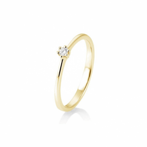 SOFIA DIAMONDS prsten ze žlutého zlata s diamantem 0,05 ct BE41/85770-Y