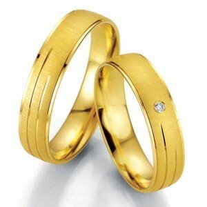 Breuning zlaté snubní prsteny BR48/07011YG+BR48/07012YG