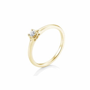 SOFIA DIAMONDS prsten ze žlutého zlata s diamantem 0,15 ct BE41/05719-Y